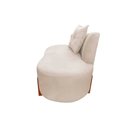 Ver imagem 5 de Namoradeira Sofá Feijão Luna 100cm Orgânica Suede Marfim