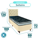 Ver imagem 3 de Conjunto Cama Box Bege Solteiro + Colchão D28 Conforto Paropas + Cabeceira