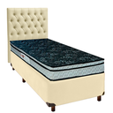 Ver imagem 1 de Conjunto Cama Box Bege Solteiro + Colchão D28 Conforto Paropas + Cabeceira