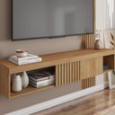 Ver imagem 6 de Painel para TV até 65 Polegadas Ripado 183x150cm Marrom Moon