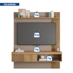 Painel para TV até 55 Polegadas com Ripado Moon  - 9