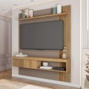 Ver imagem 1 de Painel para TV até 65 Polegadas Ripado 183x150cm Marrom Moon