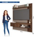 Ver imagem 4 de Painel Ripado para TV até 55 Polegadas 150CMX183CM Moon Marrom