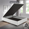 Cama Box Baú Viúva 120x203x42cm Corino Linho com Pistão a Gás - 8