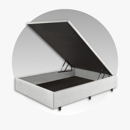 Cama Box Baú Viúva 120x203x42cm Corino Linho com Pistão a Gás - 9
