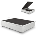 Ver imagem 2 de Cama Box Baú Viúva 120x203x42cm Corino Linho com Pistão a Gás