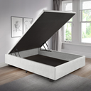 Ver imagem 1 de Cama Box Baú Viúva 120x203x42cm Corino Linho com Pistão a Gás