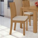 Ver mais imagens de Kit 6 Cadeiras de Jantar Estofadas Athenas Marrom Amêndoa Clean/Linho Rinzai Bege