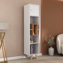 Ver imagem 7 de Estante Home para Tv até 65 Polegadas com 3 Portas Concept Yescasa Branco/Nogal