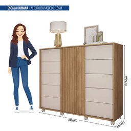 Cômoda 2 Portas 5 Gavetas Valença - 4