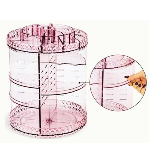 Organizador De Cosmético Maquiagem Acrílico Giratório 360º RP Diamond