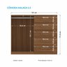 Cômoda 2 Portas 5 Gavetas Málaga Santos Andirá - 3