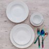 Aparelho de Jantar e Chá 20 Peças Izabel Branco Porcelana Schmidt 578 9 020 003 058 0000 - 3