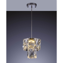 Ver imagem 2 de Lustre Sala de Jantar Pendente Quarto Lavabo Cristal Legítimo Mini Fasano Bivolt:cromado/bivolt