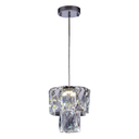 Ver imagem 1 de Lustre Sala de Jantar Pendente Quarto Lavabo Cristal Legítimo Mini Fasano Bivolt:cromado/bivolt