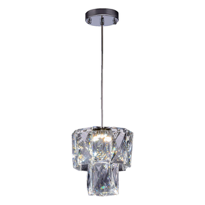 Lustre Sala de Jantar Pendente Quarto Lavabo Cristal Legítimo Mini Fasano Bivolt:cromado/bivolt