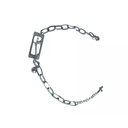 Ver imagem 1 de Pulseira Religiosa Aço Inox Prateada Plaquinha Vazada Fé