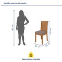Ver imagem 4 de Conjunto Sala de Jantar 4 Lugares Redonda Tampo MDF Mesa Celebrare e Cadeiras Athenas Marrom Amêndoa Clean/Off White/Veludo Animale Bege