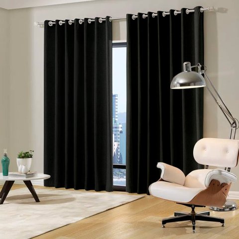 Cortina Blackout Tecido Sala quarto 300x250 Cortina Web Preta