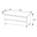 Ver imagem 5 de Gabinete de Banheiro Bn3603 2 Gavetas C/ Rodízio Cor Branco - Tecno Mobili