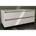 Ver imagem 1 de Gabinete de Banheiro Bn3603 2 Gavetas C/ Rodízio Cor Branco - Tecno Mobili