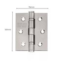 Ver imagem 2 de Dobradiça para Porta 882 com Rolamento Embutir Inox 304 Silvana 3 Peças