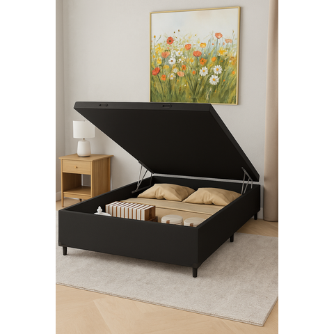 Box Bau Casal Blindado 1,38 X 1,88 Suede