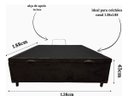 Ver imagem 2 de Box Bau Casal Blindado 1,38 X 1,88 Suede