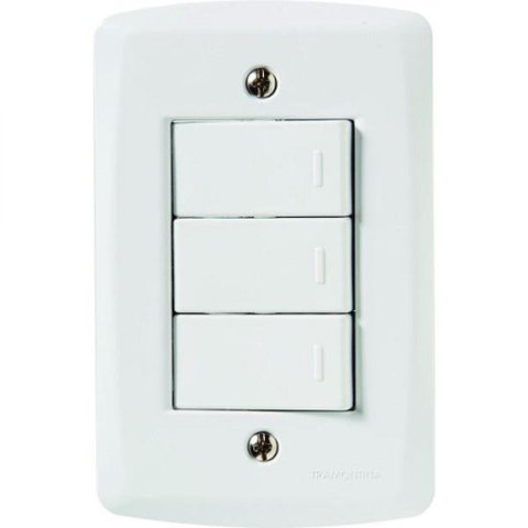 Conjunto 4x2 com 3 Inter Paralelos 10a 250v Tramontina Lux2