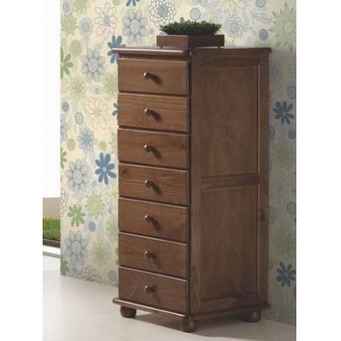 Comoda Torneado Alpes 7 Gavetas Pequenas Madeira Maciça 044