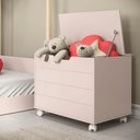 Ver imagem 2 de Bau Caixa de Brinquedos Toys com Tampa e Rodizios Rose