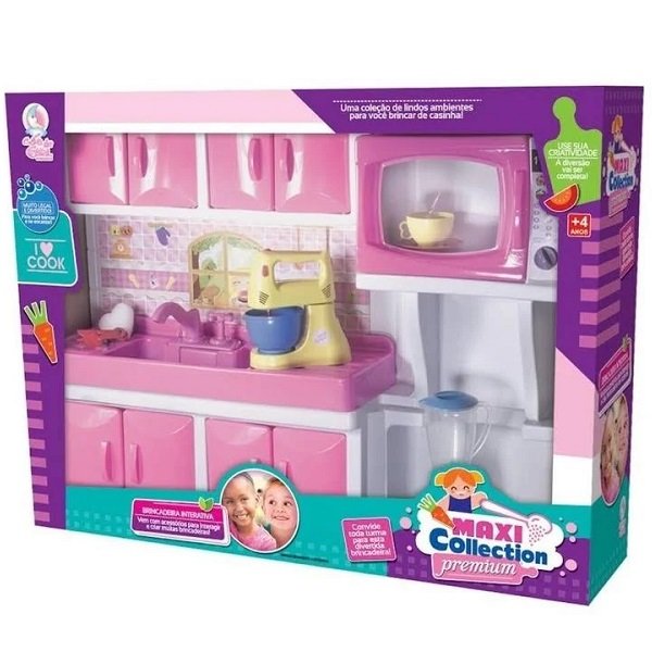 Cozinha Infantil MAX Collection Pia Rosa Lua de Cristal 707