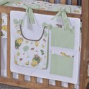 Ver imagem 1 de Porta Treco e Fralda Organizador Quarto de Bebê Menino Menina 1 Peça com Laço:dinossauro Verde