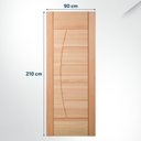 Ver imagem 2 de Folha de Porta Maciça 210x90cm Eucalipto Pm78 Solar Cruzeiro Portas