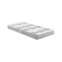 Ver imagem 1 de Colchão Solteiro Ecoline Espuma D45 Bordado 78x188x17cm Cinza/Branco Ecoflex