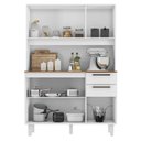 Ver imagem 2 de Armário para Cozinha Kit Pop 120 Cm 6 Portas 2 Gavetas Branco Fosco Brilho - Zanzini