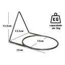Ver imagem 2 de Kit 3 Suportes 13cm Anel Redondo Pendurar Vaso Planta Parede