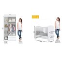 Ver imagem 3 de Quarto de Bebê Completo Guarda Roupa 3 Portas 2 Gavetas com Berço 3 em 1 Abracadabra Espresso Móveis