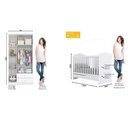 Ver imagem 3 de Quarto de Bebê Completo Guarda Roupa 3 Portas 2 Gavetas com Berço 3 em 1 Abracadabra Espresso Móveis Branco
