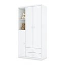 Ver mais imagens de Quarto de Bebê Completo Guarda Roupa 3 Portas 2 Gavetas com Berço 3 em 1 Abracadabra Espresso Móveis Branco