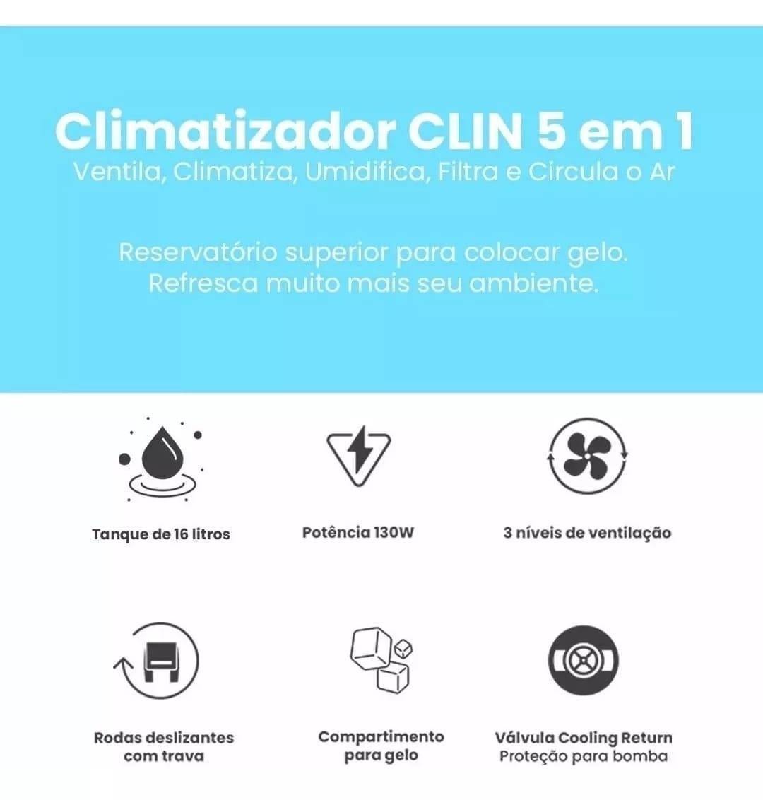 Climatizador Clin 16l- 127v - Ventisol - 5