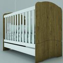 Ver mais imagens de Quarto de Bebê Completo Guarda Roupa 3 Portas 2 Gavetas com Berço 3 em 1 Abracadabra Espresso Móveis Branco/Rústico