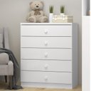 Ver imagem 6 de Quarto de Bebê Completo Cômoda 5 Gavetas com Berço 3 em 1 Abracadabra Espresso Móveis Branco