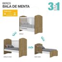 Ver imagem 4 de Quarto de Bebê Completo Cômoda 5 Gavetas com Berço 3 em 1 Abracadabra Espresso Móveis Branco/Rústico