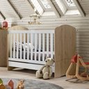 Ver imagem 7 de Quarto de Bebê Completo Cômoda 5 Gavetas com Berço 3 em 1 Abracadabra Espresso Móveis Branco/Rústico