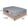 Cama Box Baú Bege e Colchão Sleep Max D33 Casal Castor - 6