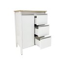 Ver imagem 7 de Gabinete Armário Banheiro Ditália 1 Porta 3 Gavetas Bn-08 Branco