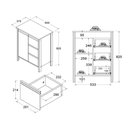 Ver imagem 5 de Gabinete Armário Banheiro Ditália 1 Porta 3 Gavetas Bn-08 Branco