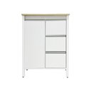 Ver imagem 4 de Gabinete Armário Banheiro Ditália 1 Porta 3 Gavetas Bn-08 Branco