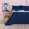 Cobre Leito Colcha Solteiro Ball 3 Peças Azul Marinho - 100% Poliéster - 4